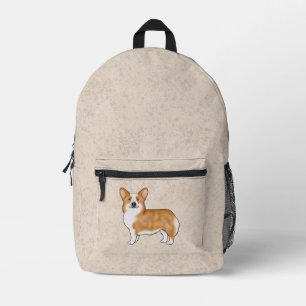 Sac À Dos Imprimé Illustration Red Pembroke Welsh Corgi Cute Dog