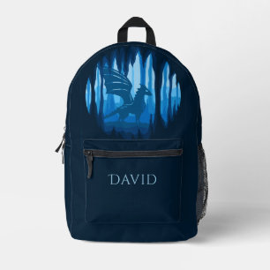Sac À Dos Imprimé Imaginaire Ailes Dragon Marine Bleu Personnalisé
