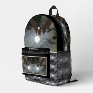 Sac À Dos Imprimé Imaginaire de Pleine lune de l'aigle chauve person
