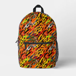 Sac À Dos Imprimé Impression d'animal sauvage coloré chic arc-en-cie