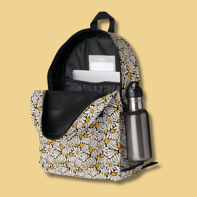 Sac À Dos Imprimé Impression de bloc botanique floral rétro (Retro floral botanical block print backpack)