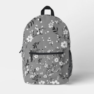 Sac À Dos Imprimé Impression de posy sur gris