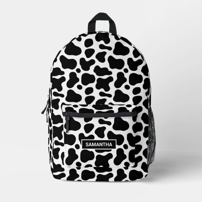 Sac À Dos Imprimé Impression de vache mignonne personnalisée (Recto)