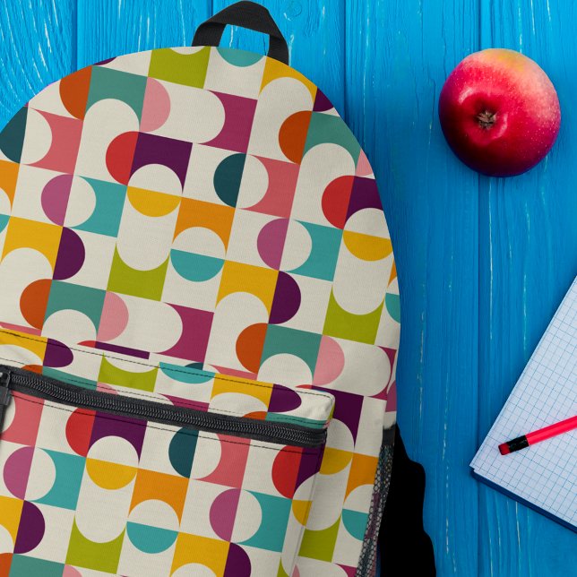 Sac À Dos Imprimé Impression géométrique Abstraite moderne du milieu (Créateur téléchargé)