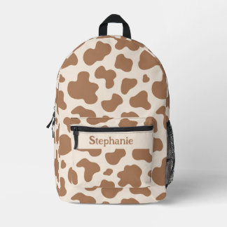 Sac À Dos Imprimé Impression vache neutre Western Terreux Beige Marr