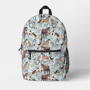 Sac À Dos Imprimé Imprimé de cheval Pretty Aqua Floral Fille