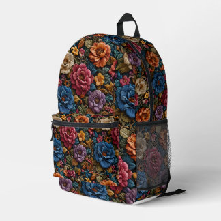 Sac À Dos Imprimé Imprimé floral 3D coloré