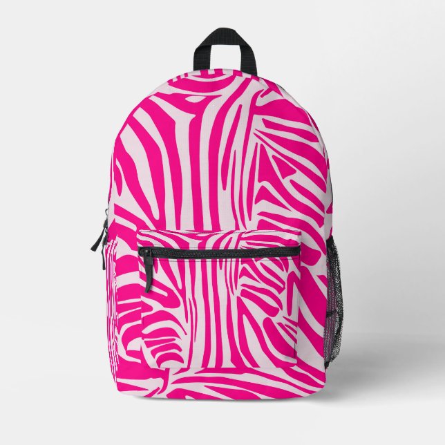 Sac À Dos Imprimé Imprimé zèbre rose (Recto)