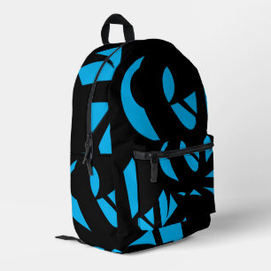 Sac À Dos Imprimé Incroyable Art Moderne Bleu / Noir