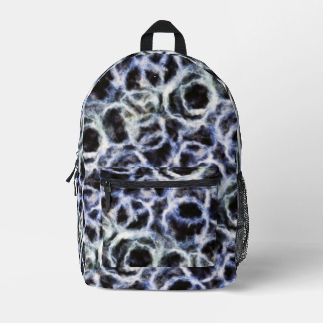 Sac À Dos Imprimé indigo shibori recyclé : (Recto)