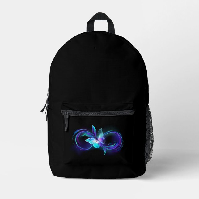 Sac À Dos Imprimé Infinité brillante avec papillon magique (Recto)