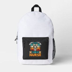 Sac À Dos Imprimé Infirmière d'Halloween Rien ne me fait peur Crâne