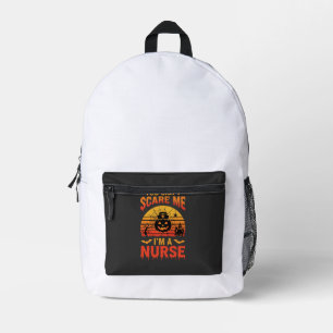 Sac À Dos Imprimé Infirmière Halloween Tu ne peux pas m'effrayer Vin