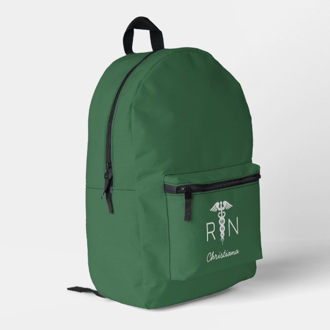 Sac À Dos Imprimé Infirmière inscrite à la RN sur mesure Chasseur de (Coin arrière gauche)