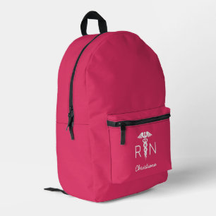 Sac À Dos Imprimé Infirmière inscrite à la RN sur mesure Cherry Pink
