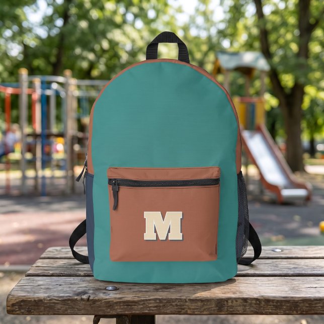 Sac À Dos Imprimé Initiale multicolore monogramme  (Créateur téléchargé)