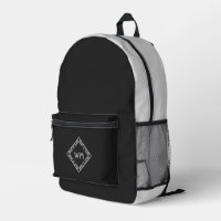 Initiales Personnalisées Élégantes Manly Black Chi