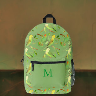 Sac À Dos Imprimé inséparables et perruches - monogrammed