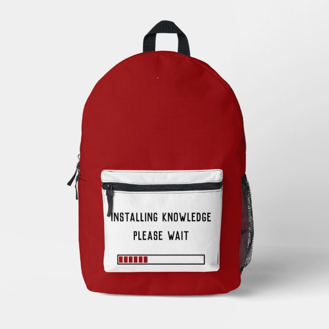 Sac À Dos Imprimé Installation de la connaissance Veuillez patienter (Recto)