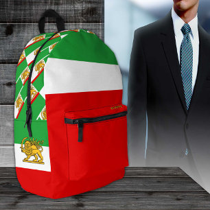 Sac À Dos Imprimé Iran, Drapeau Perse Lion, Drapeau, Shah d'Iran