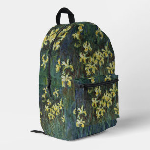Sac À Dos Imprimé Iris jaunes par Claude Monet, Beaux-arts vintage