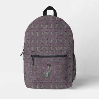 Sac À Dos Imprimé Iris noir sur une tapisserie d'époque