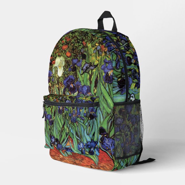 Sac À Dos Imprimé Irises par Vincent van Gogh (Coin arrière droit)
