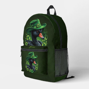 Sac À Dos Imprimé Irish Elegance, le cygne noir de St Patrick