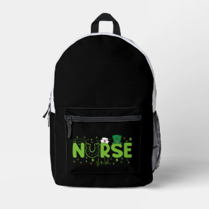 Sac À Dos Imprimé Irlandais Infirmière Stethoscope Scrub Patricks jo
