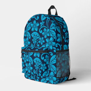 Sac À Dos Imprimé ISLAND PLUMERIA MOTIF EN BLEU x 2