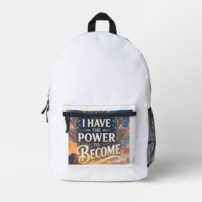 Sac À Dos Imprimé J'ai le pouvoir de devenir (Recto)