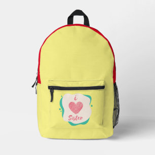 Sac À Dos Imprimé j'aime ma soeur