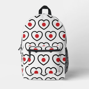 Sac À Dos Imprimé Japon Drapeau japonais Cœur