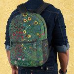 Sac À Dos Imprimé Jardin agricole avec tournesol par Klimt, Fleurs V<br><div class="desc">Farmergarden with Sunflower (1905/06) de Gustav Klimt est un vintage symbole de l'époque victorienne de la peinture florale d'art. Une scène nature avec une variété de fleurs et de tournesols dans un jardin sur une ferme. À propos de l'artiste : Gustav Klimt (1862-1918) était un peintre symboliste autrichien et l'un...</div>