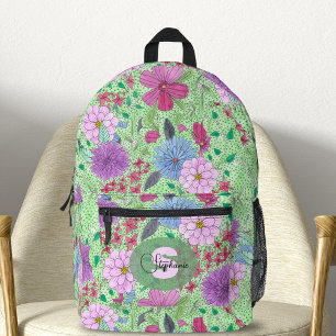 Sac À Dos Imprimé Jardin Artistique Coloré Enchantant