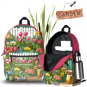 Sac À Dos Imprimé Jardin de fleurs jaunes roses
