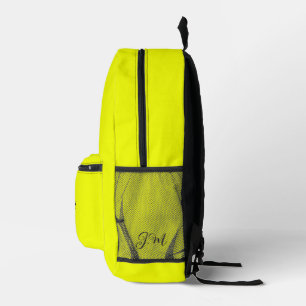 Sac À Dos Imprimé Jaune fluorescent aucune initiale de couleur solid