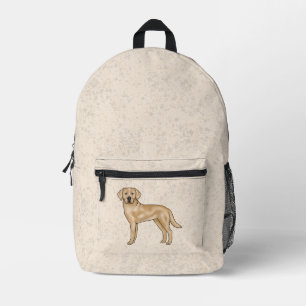 Sac À Dos Imprimé Jaune Labrador Retriever mignon Dessin Dessin Chie