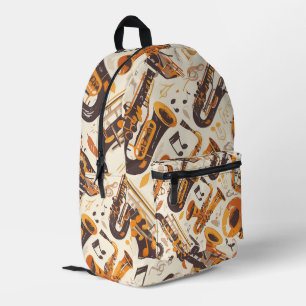 Sac À Dos Imprimé Jazz Melody - Motif musical saxophone