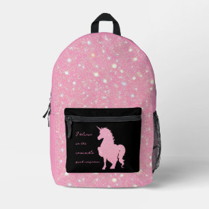 Sac À Dos Imprimé Je crois en la licorne rose invisible.