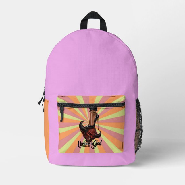 Sac À Dos Imprimé Je suis à Dieu (Recto)