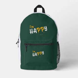 Sac À Dos Imprimé Je suis heureux Choisissez le bonheur Sourires et