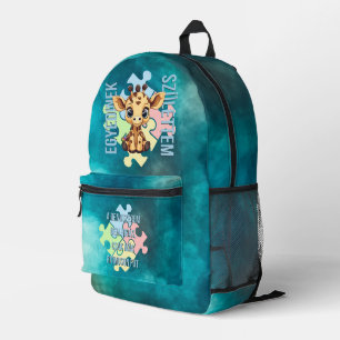 Sac À Dos Imprimé Je suis né unique - conception de girafe mignonne