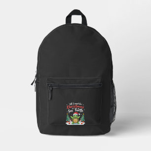 Sac À Dos Imprimé Je veux pour Noël est un arbre de Noël de tortue m