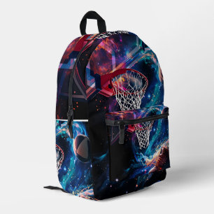 Sac À Dos Imprimé Jeu de basketball ciel étoilé galaxie