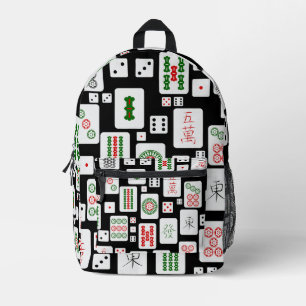 Sac À Dos Imprimé Jeu de cartes Mahjong