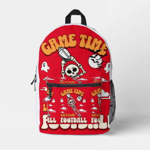 Sac À Dos Imprimé Jeu Heure Jouons au football Halloween Drôle