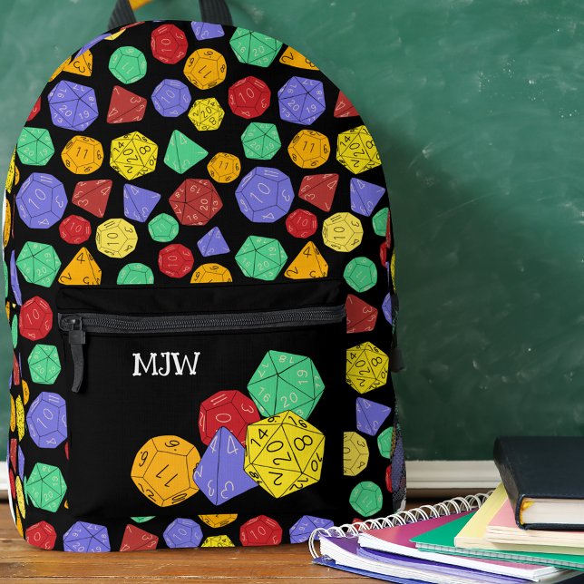 Sac À Dos Imprimé Jeu RPG Dice, Conseil, Jeux d'Imaginaire Patternes (Créateur téléchargé)
