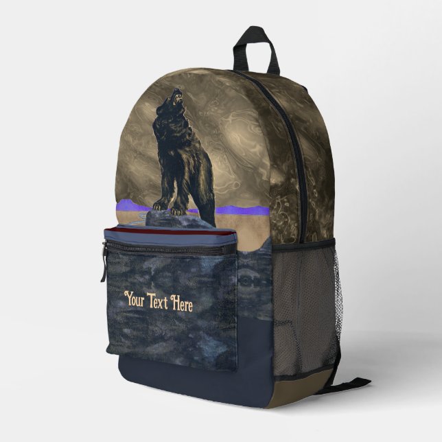 Sac À Dos Imprimé John Frew - Grizzly Bear (Coin arrière droit)