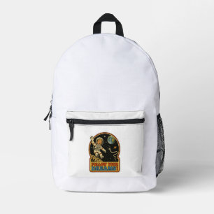 Sac À Dos Imprimé Joli Astronaute Rétro Suivez Vos Rêves Espace Meme